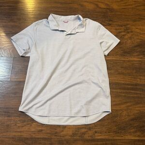 Western Rise baby blue limitless merino polo Shirt Mens L